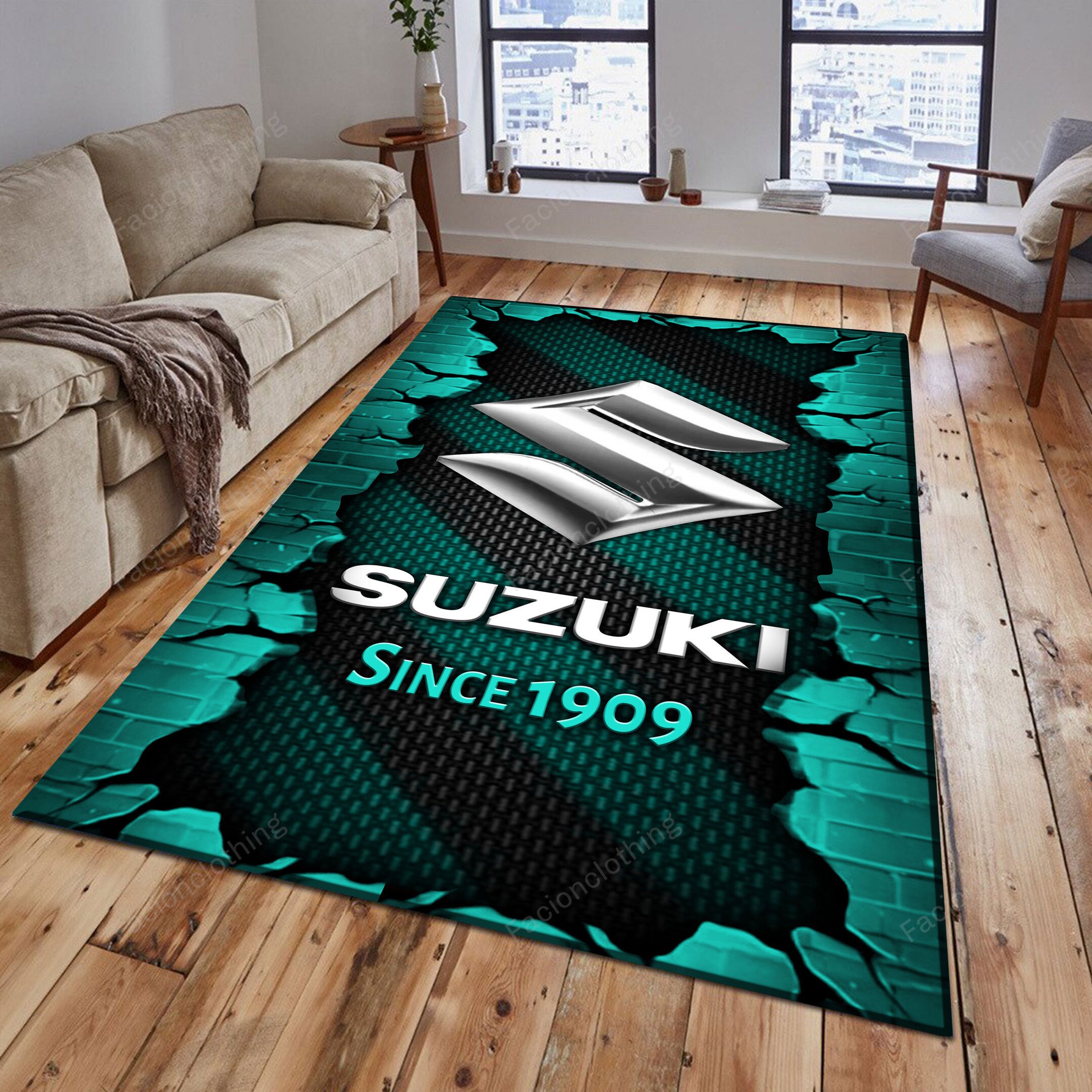 Sportswearmerch Suzuki Car Personalized Rug For Fan
