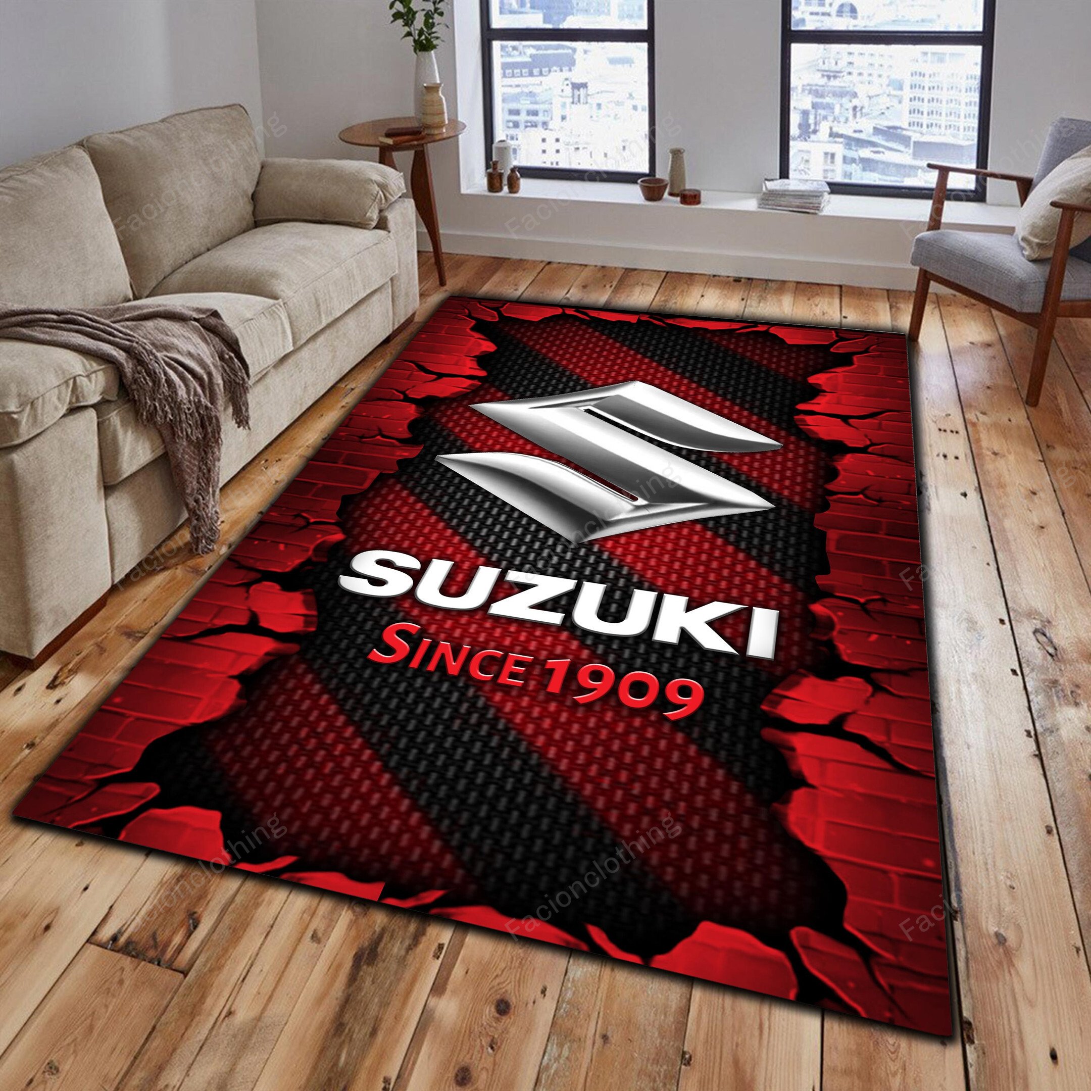 Sportswearmerch Suzuki Car Personalized Rug For Fan