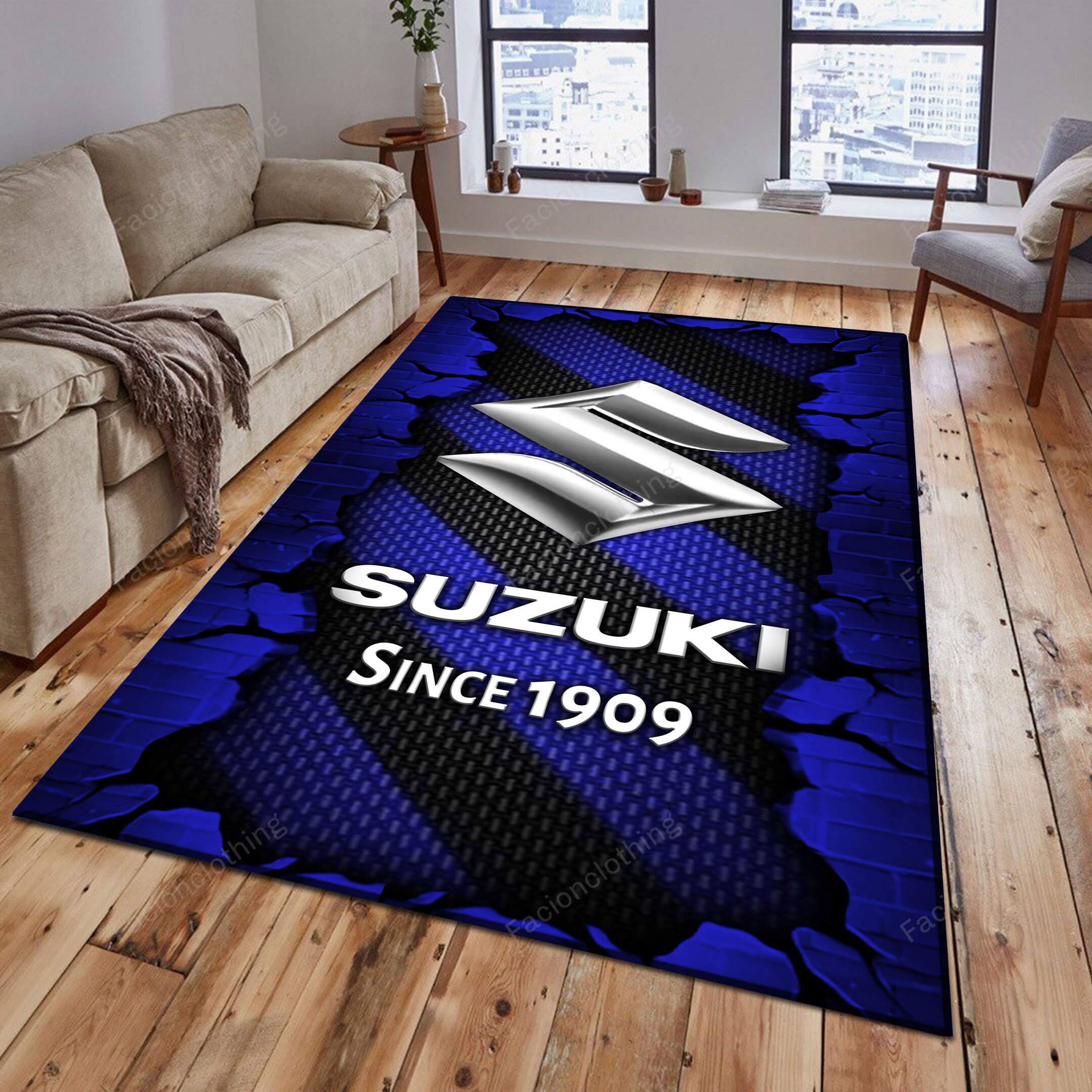 Sportswearmerch Suzuki Car Personalized Rug For Fan