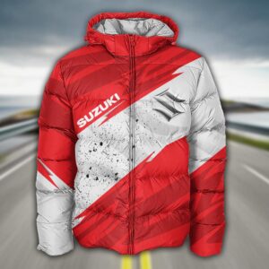 Sportswearmerch Suzuki Car Puffer Jacket For Fan