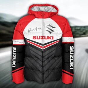 Sportswearmerch Suzuki Car Puffer Jacket For Fan
