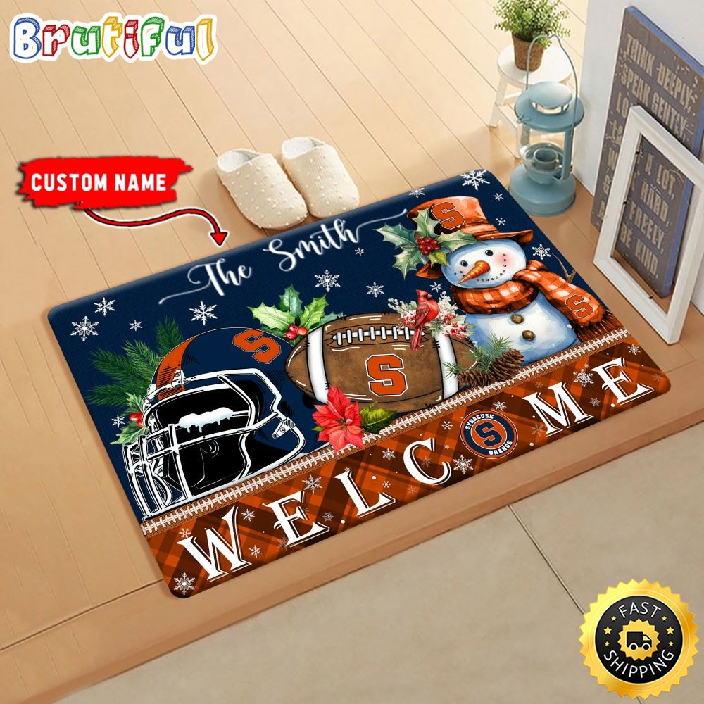 Sportswearmerch Syracuse Orange NCAA Christmas Doormat For Fan