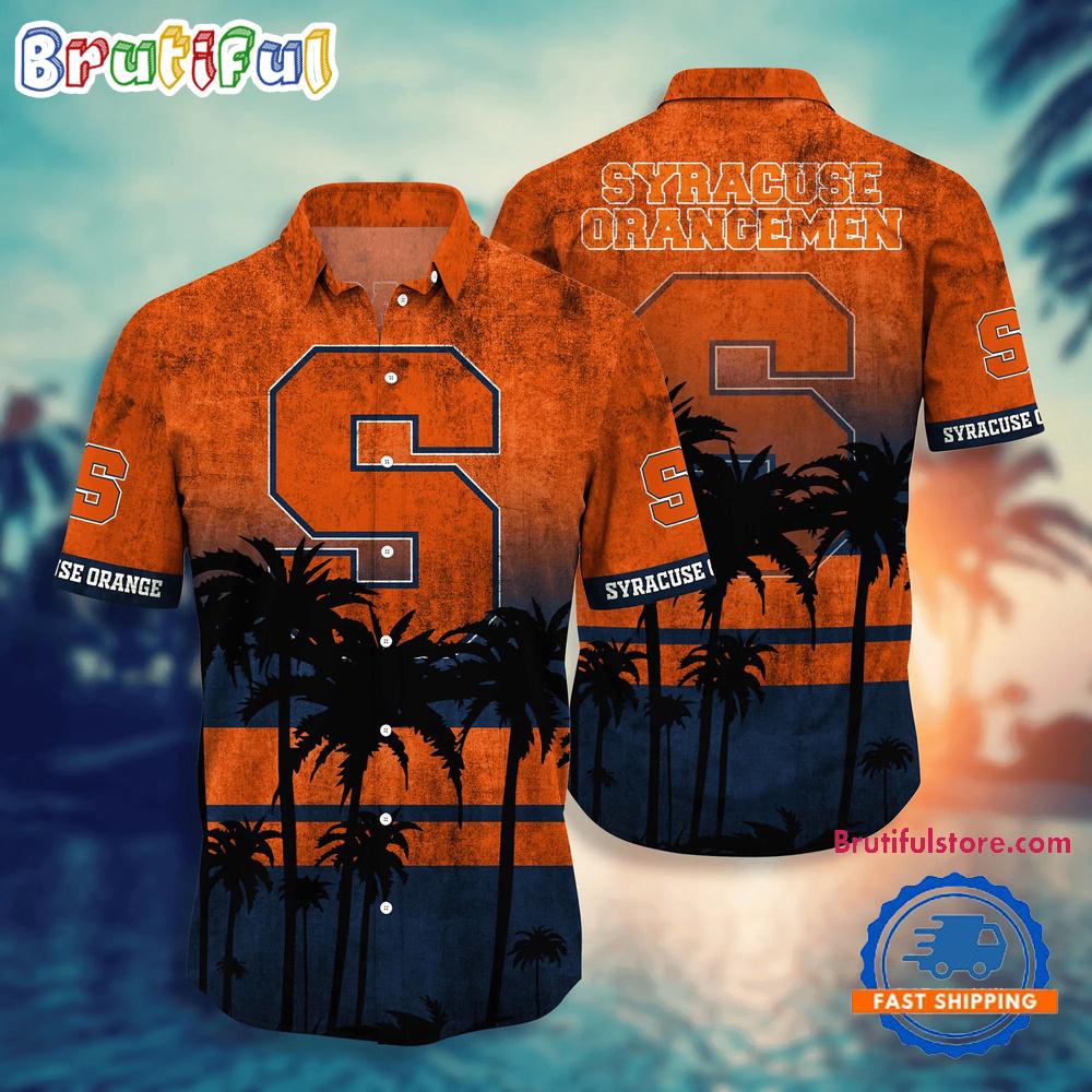 Sportswearmerch Syracuse Orange NCAA Palm Tree Tropical Summer Beach Hawaiian Shirt For Fan