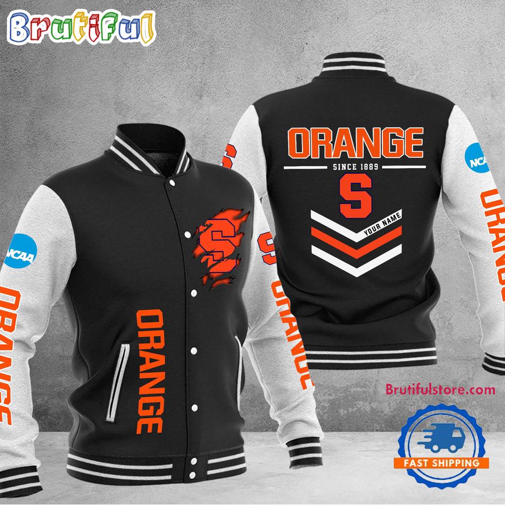 Sportswearmerch Syracuse Orange NCAA Personalized Personalized Baseball Jacket For Fan