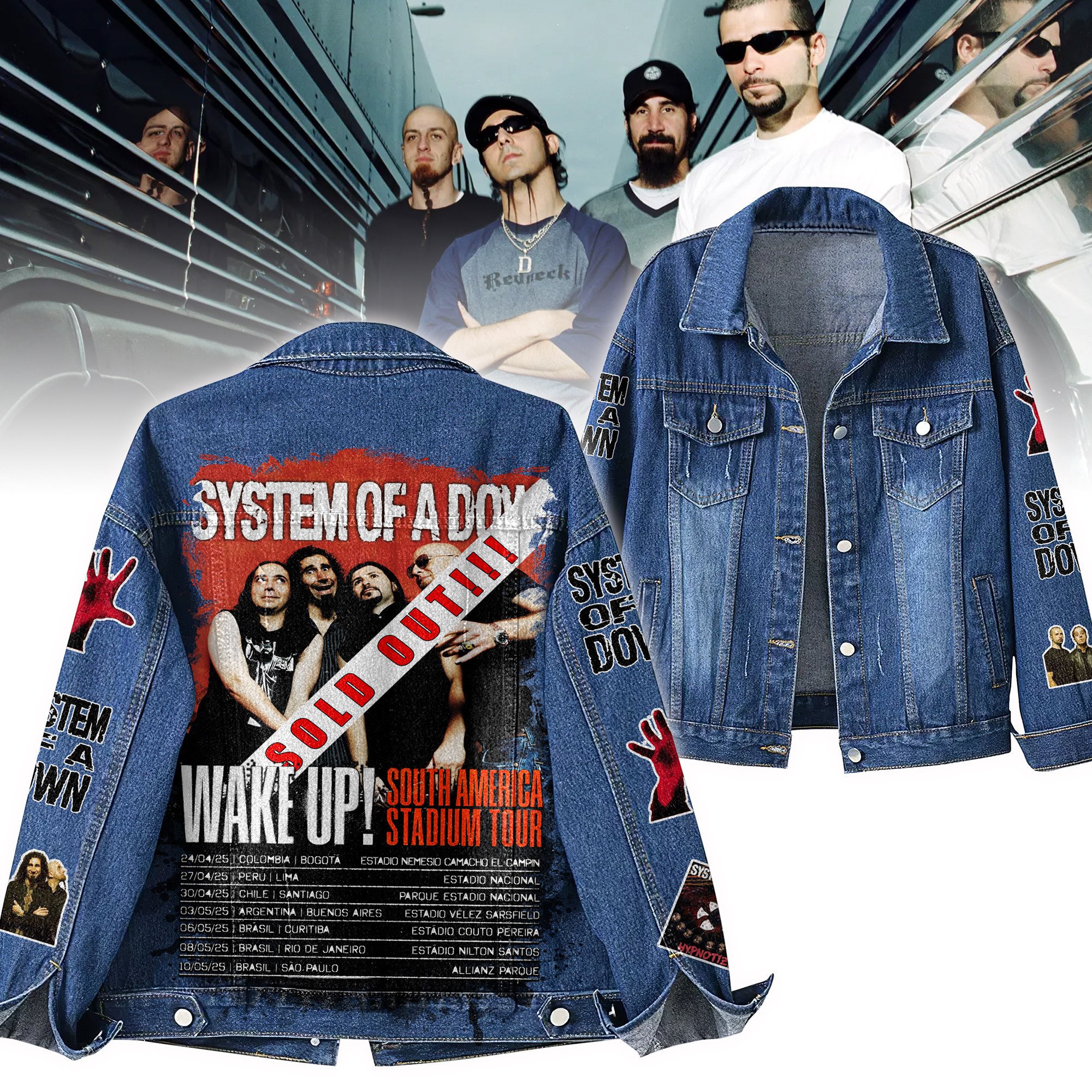Sportswearmerch System Of A Down Denim Jacket Gift For Fans