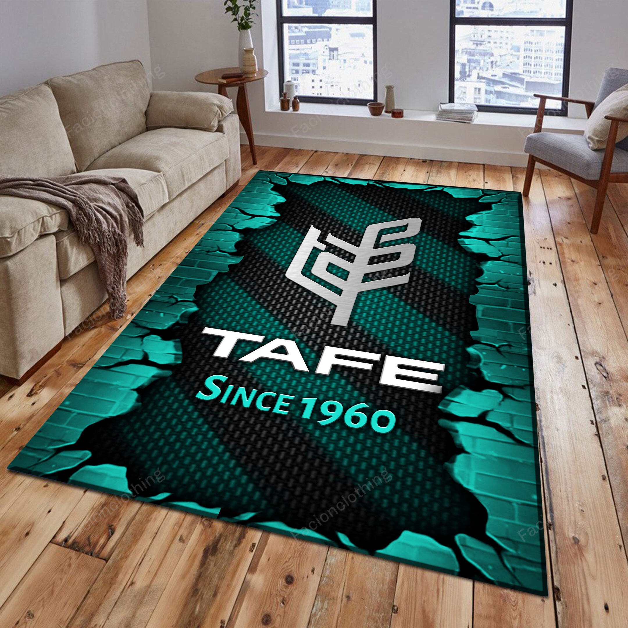 Sportswearmerch Tafe Tractor Personalized Rug For Fan