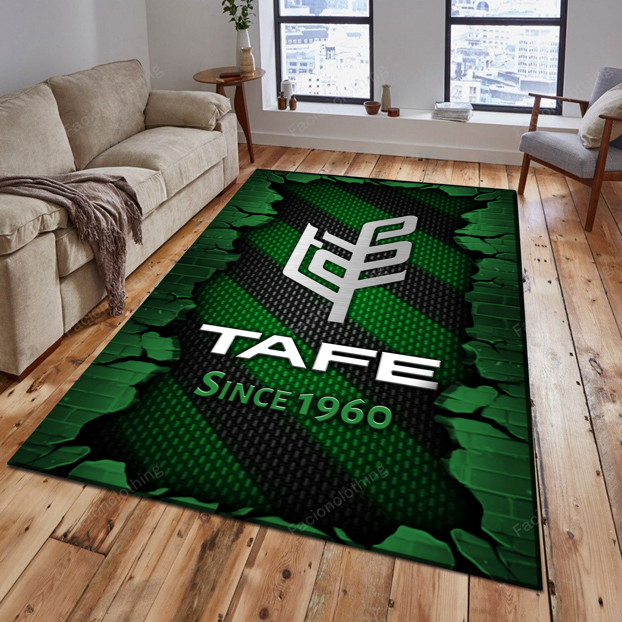 Sportswearmerch Tafe Tractor Personalized Rug For Fan
