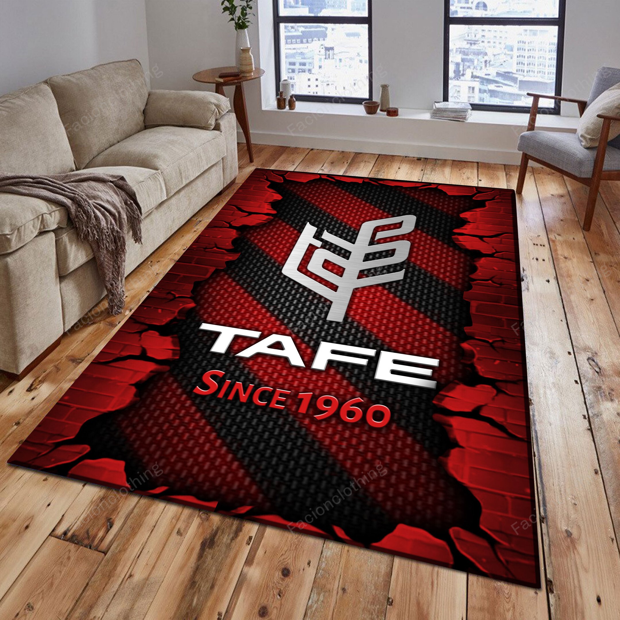 Sportswearmerch Tafe Tractor Personalized Rug For Fan