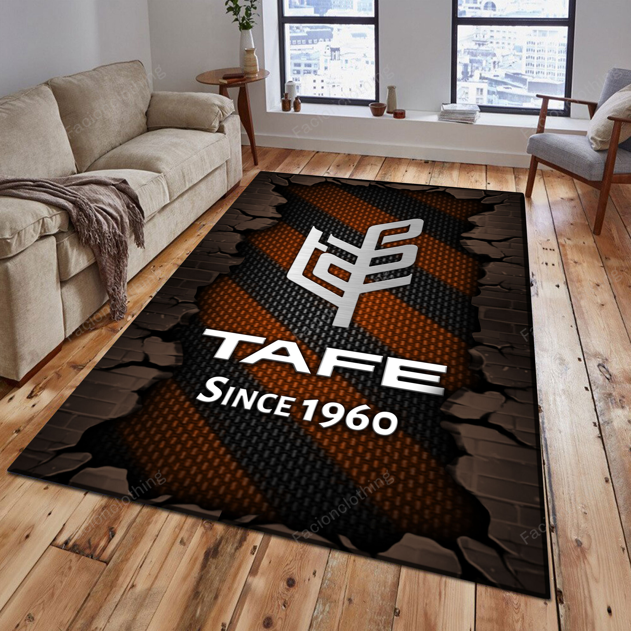 Sportswearmerch Tafe Tractor Personalized Rug For Fan