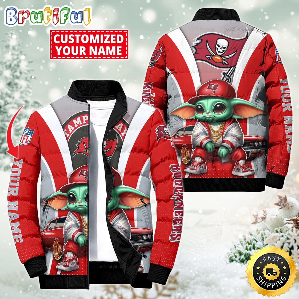 Sportswearmerch Tampa Bay Buccaneers NFL Baby Yoda Puffer Jacket For Fan