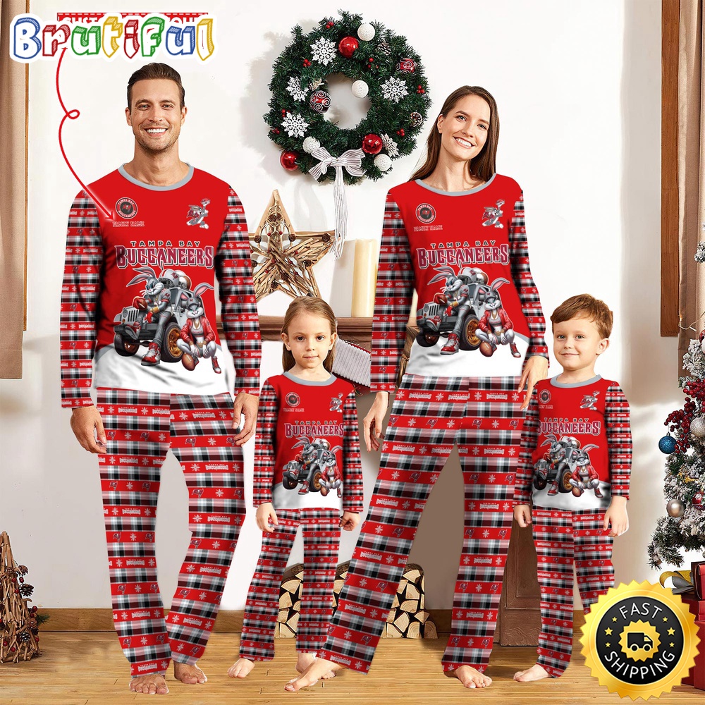 Sportswearmerch Tampa Bay Buccaneers NFL Bunny Sports Personalized Pajamas Family For Fan