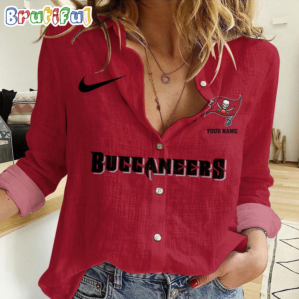 Sportswearmerch Tampa Bay Buccaneers NFL Custom Women's Casual Shirt For Fan