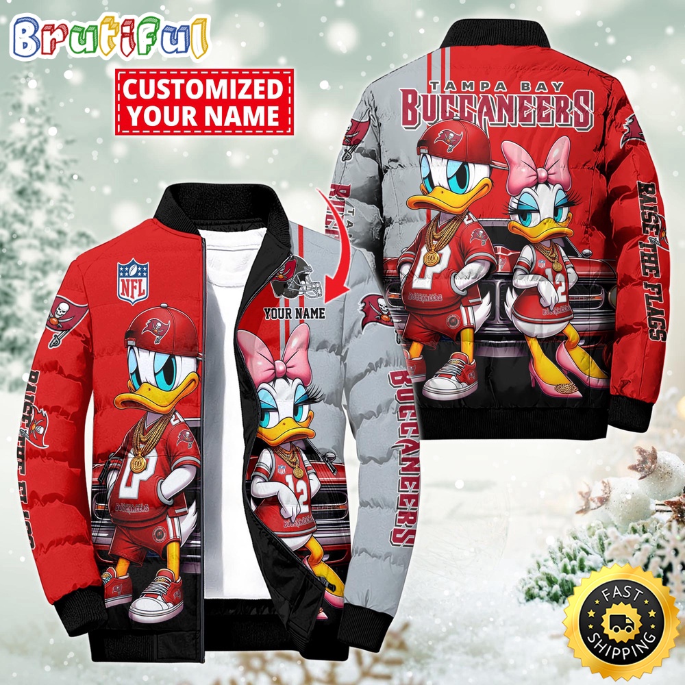 Sportswearmerch Tampa Bay Buccaneers NFL Donald Duck Puffer Jacket For Fan