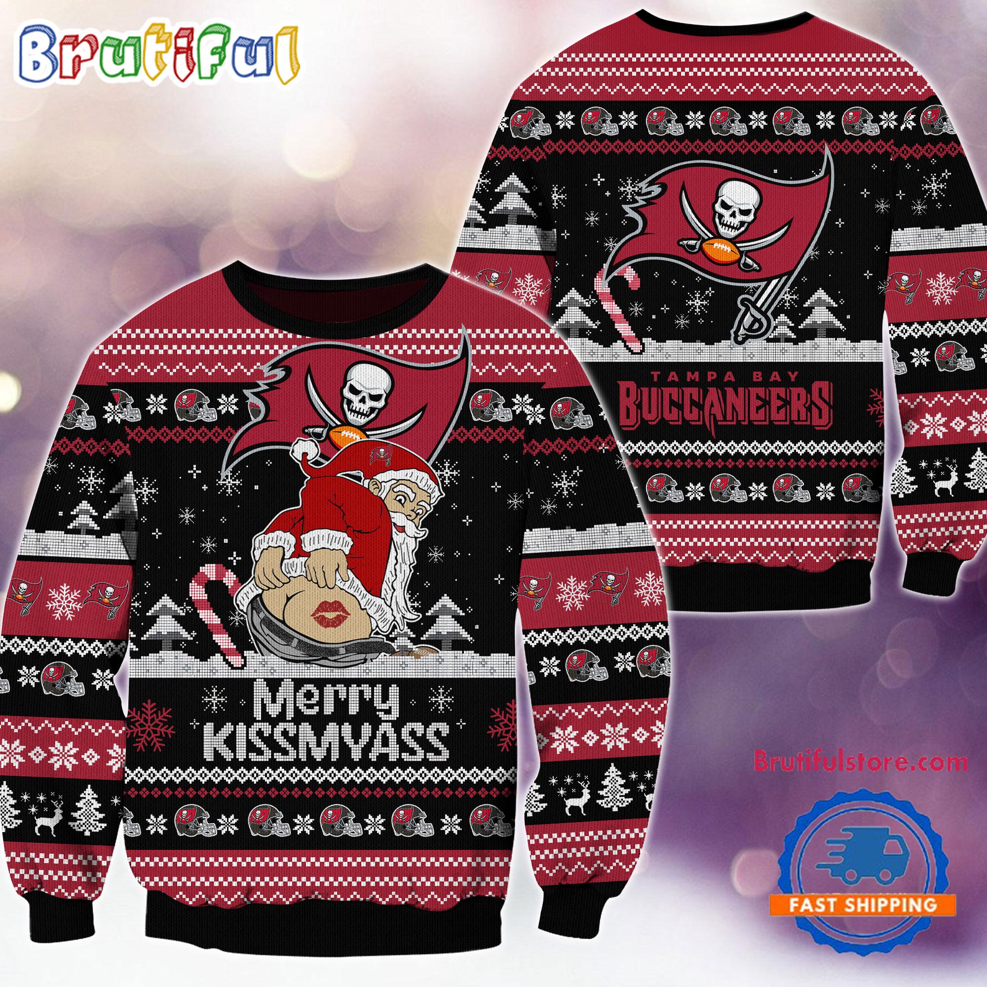 Sportswearmerch Tampa Bay Buccaneers NFL Funny Santa Claus Christmas Sweater For Fan