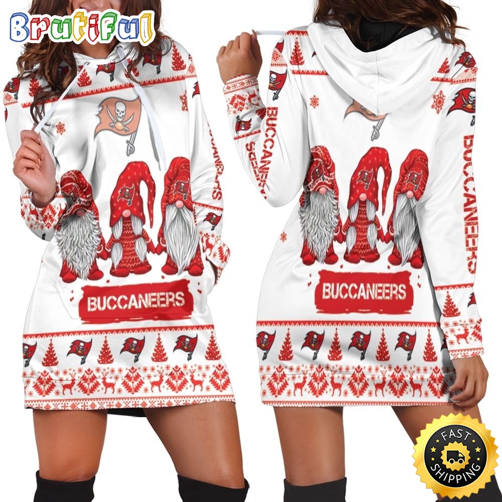 Sportswearmerch Tampa Bay Buccaneers NFL Gnomes Hoodie Dress For Fan