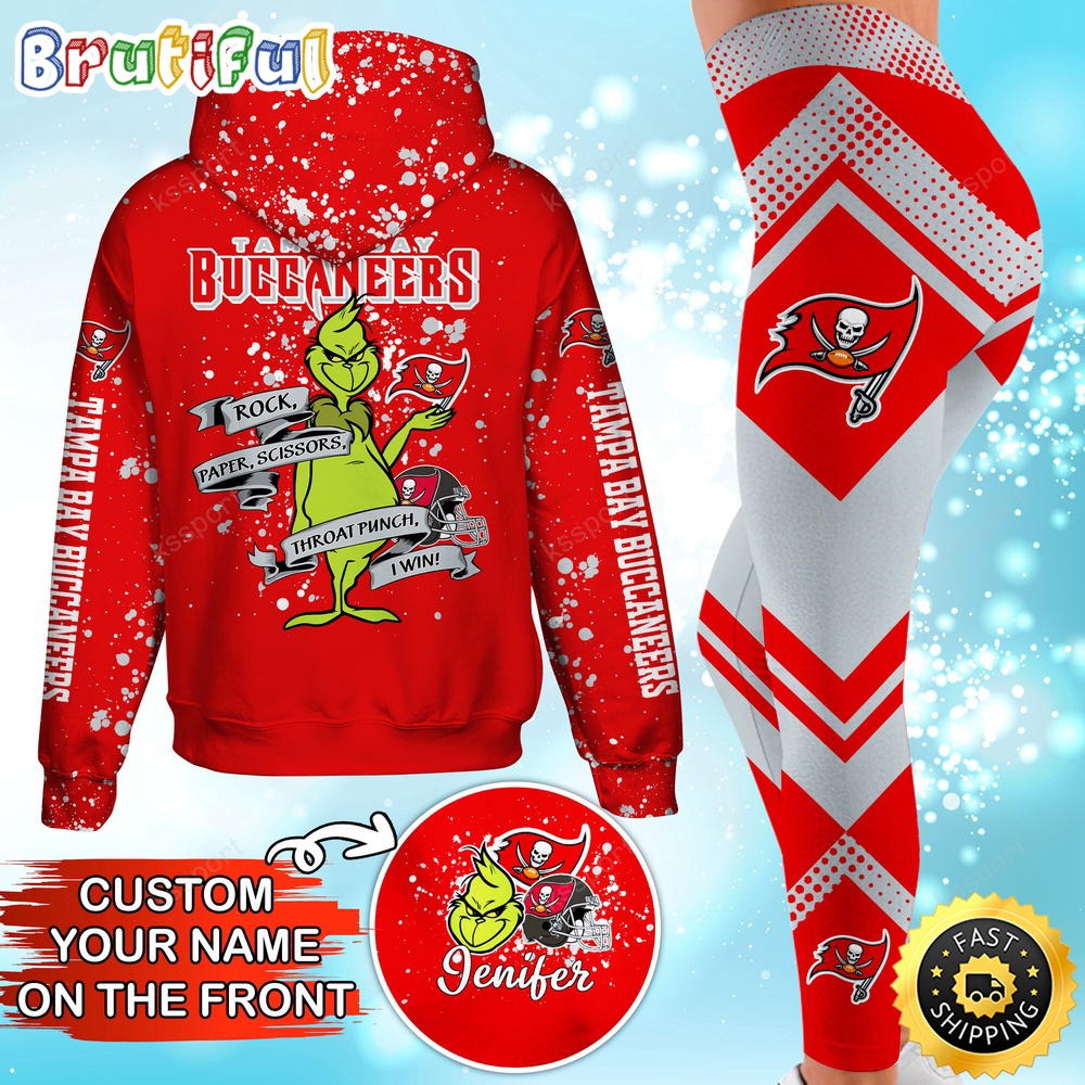 Sportswearmerch Tampa Bay Buccaneers NFL Hoodie Leggings The Grinch For Fan
