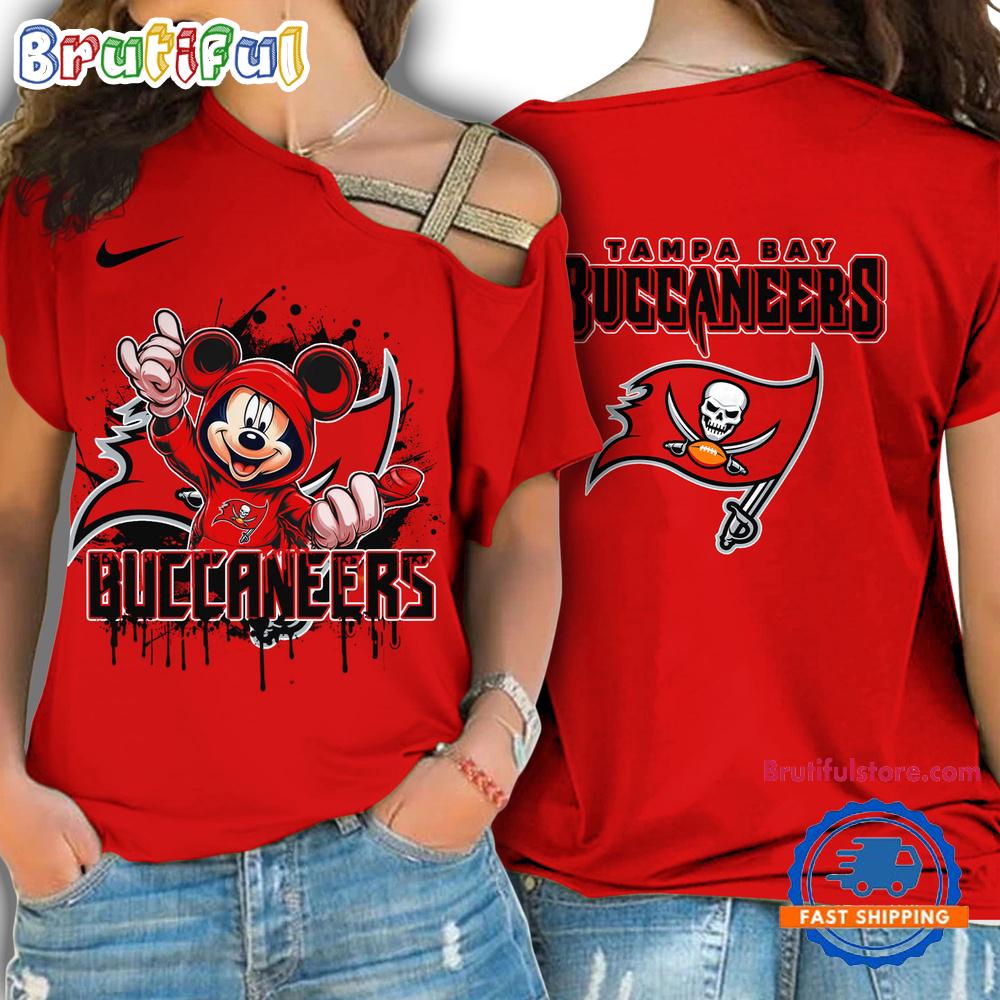 Sportswearmerch Tampa Bay Buccaneers NFL Mickey Mouse Strapless Sleeve Short For Fan