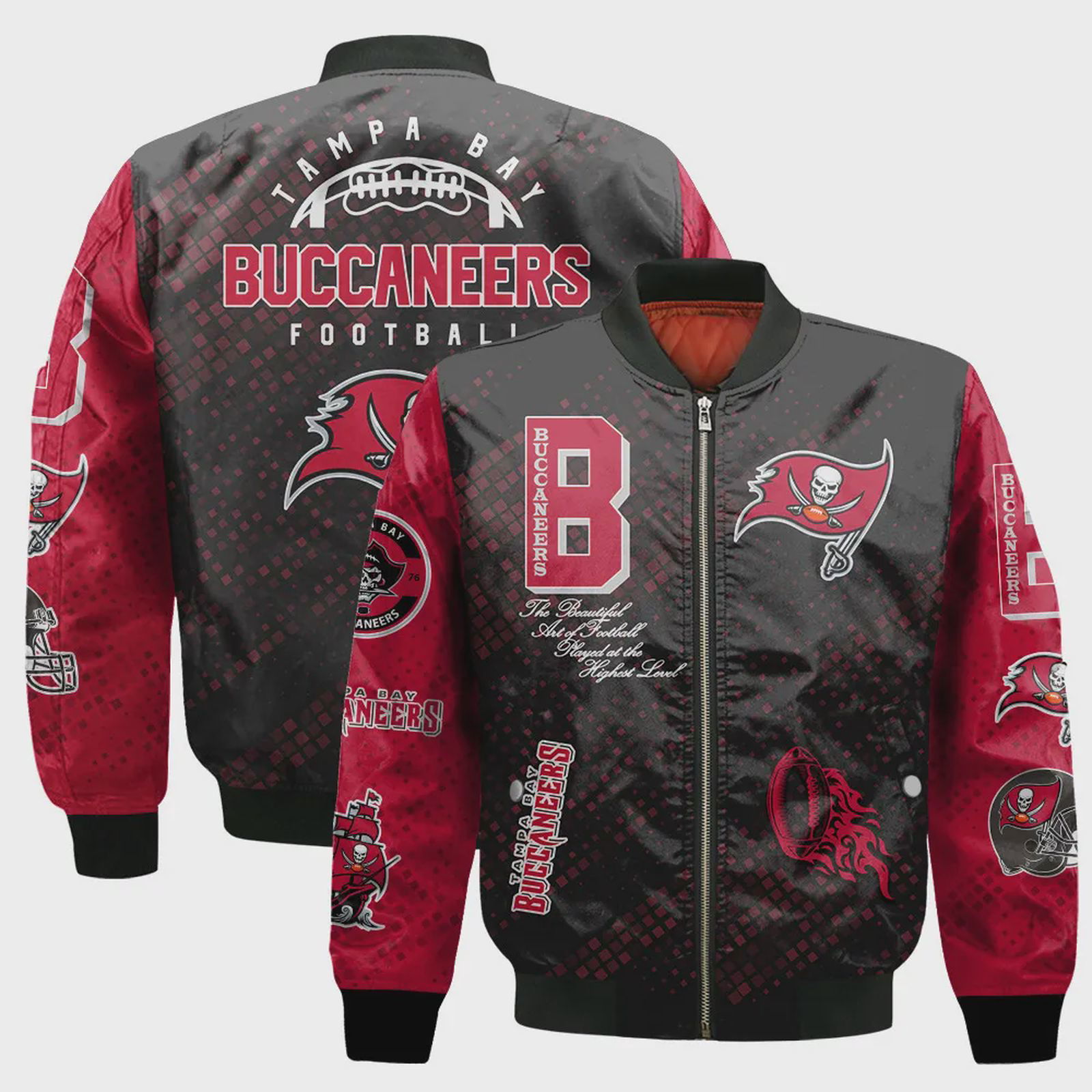 Sportswearmerch Tampa Bay Buccaneers NFL Pattern Bomber Jacket For Fan