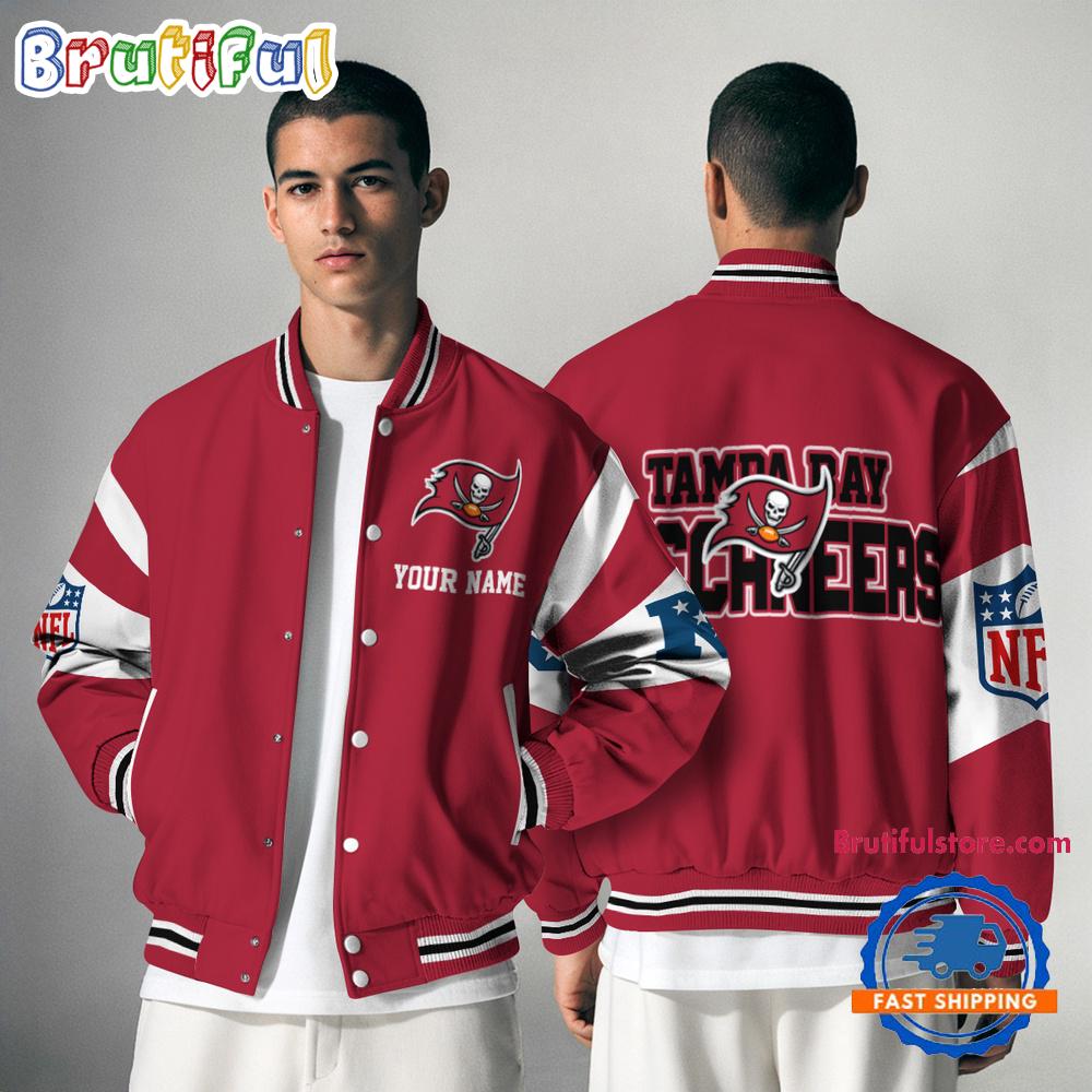 Sportswearmerch Tampa Bay Buccaneers NFL Personalized Baseball Jacket For Fan