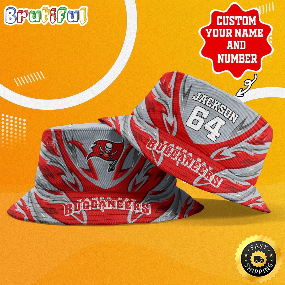 Sportswearmerch Tampa Bay Buccaneers NFL Personalized Bucket Hat For Fan