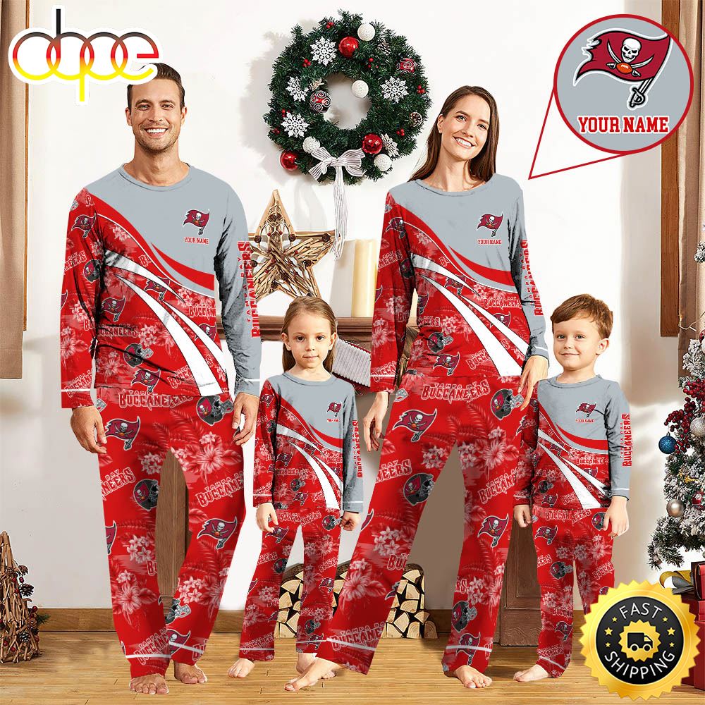 Sportswearmerch Tampa Bay Buccaneers NFL Personalized Pajamas Family For Fan
