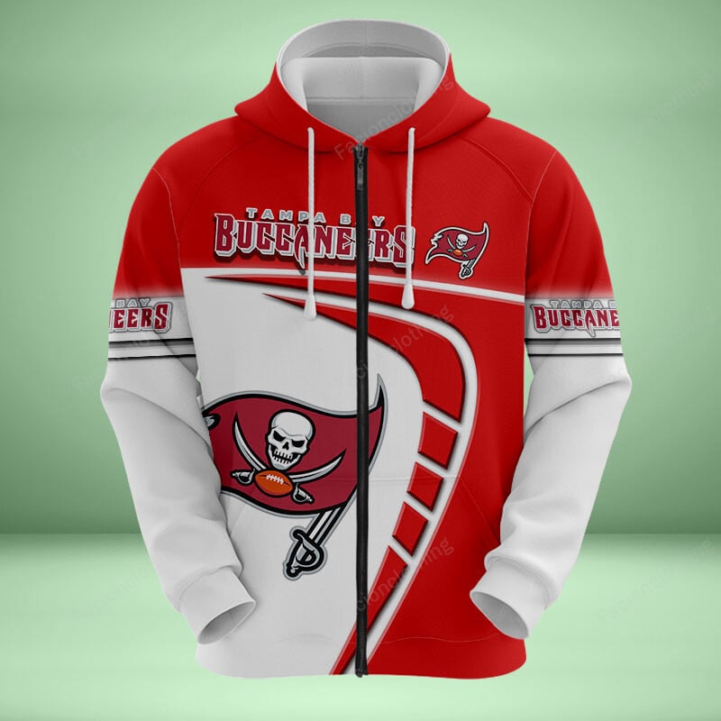 Sportswearmerch Tampa Bay Buccaneers NFL Personalized Zip Hoodie For Fan