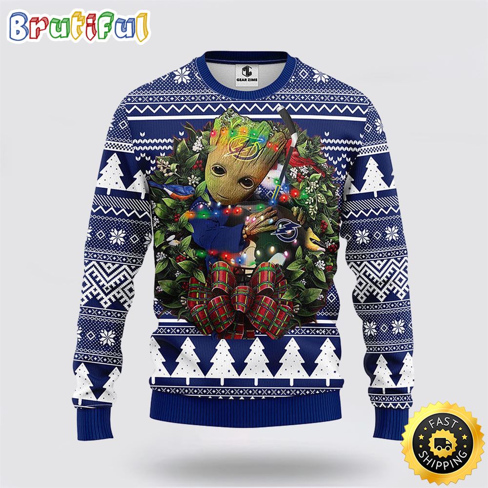 Sportswearmerch Tampa Bay Lightning NHL Groot Christmas Sweater For Fan