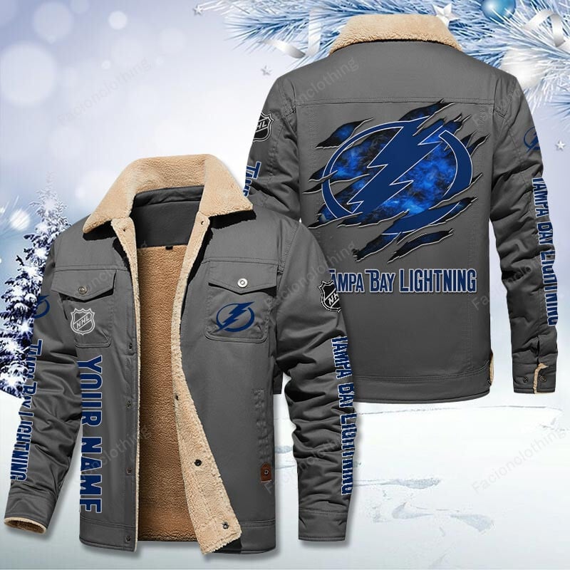 Sportswearmerch Tampa Bay Lightning NHL Personalized Cotton Jacket For Fan