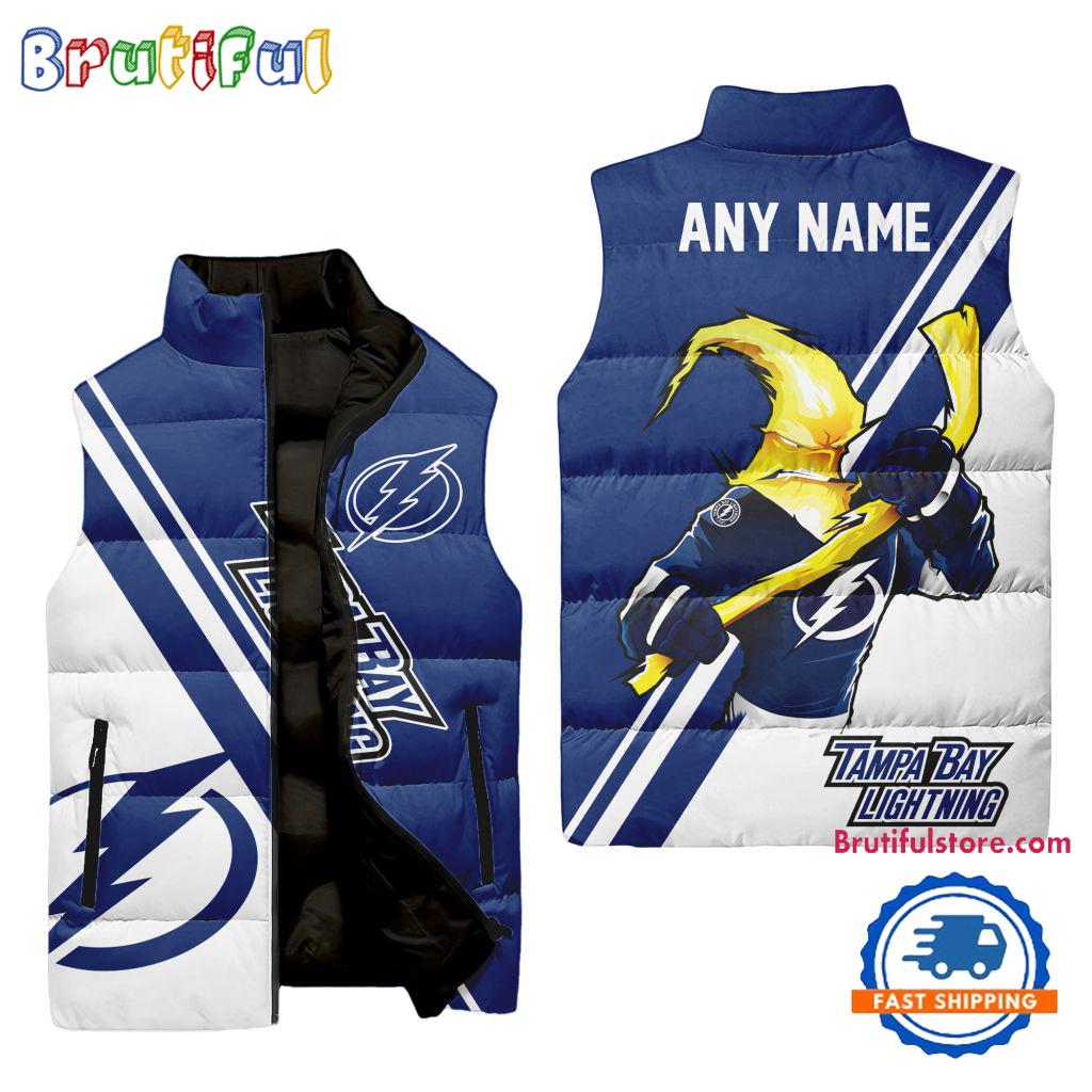 Sportswearmerch Tampa Bay Lightning NHL Sleeveless Puffer Jacket For Fan