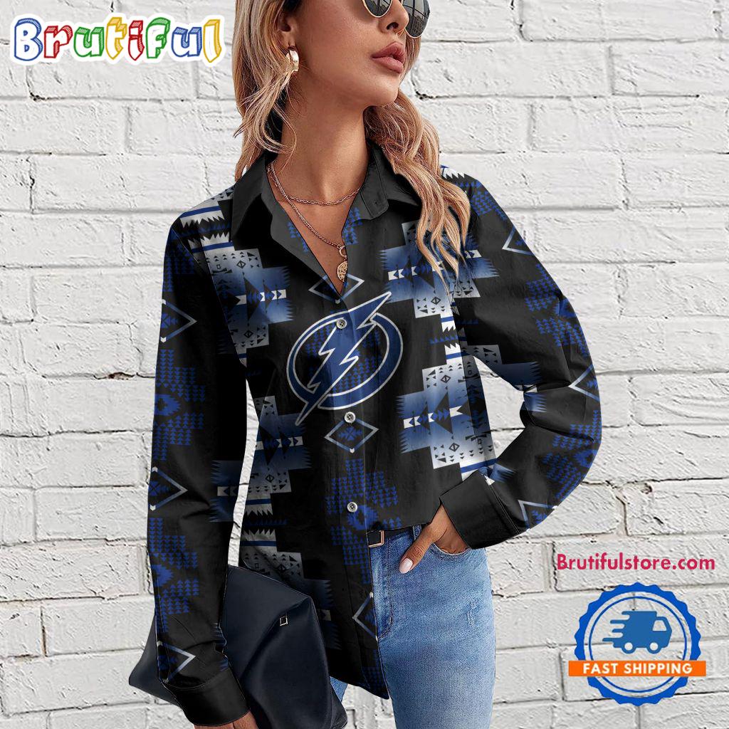 Sportswearmerch Tampa Bay Lightning NHL Special Native American Women's Casual Shirt For Fan