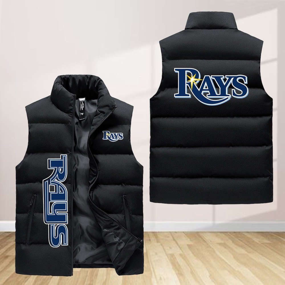 Sportswearmerch Tampa Bay Rays MLB Sleeveless Puffer Jacket For Fans