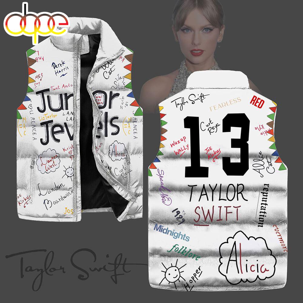 Sportswearmerch Taylor Swift Music 13 Personalized Sleeveless Puffer Jacket Christmas For Fan