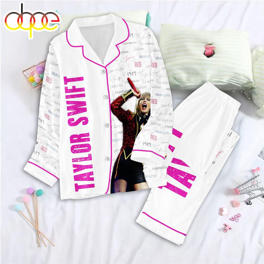Sportswearmerch Taylor Swift Music 's Lover Album Pajama Set Cloud Motif Women's Christmas Personalized Pajamas For Fan