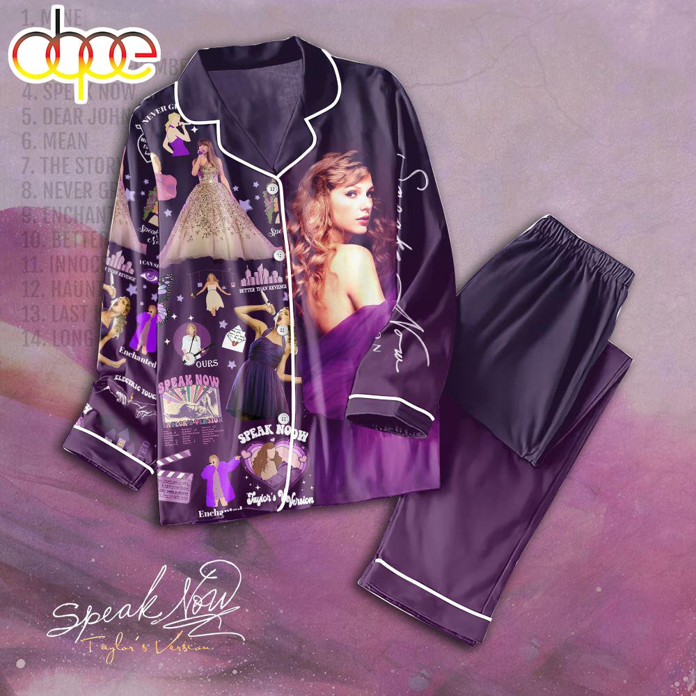 Sportswearmerch Taylor Swift Music 's Speak Now Taylor's Version Christmas Personalized Pajamas For Fan