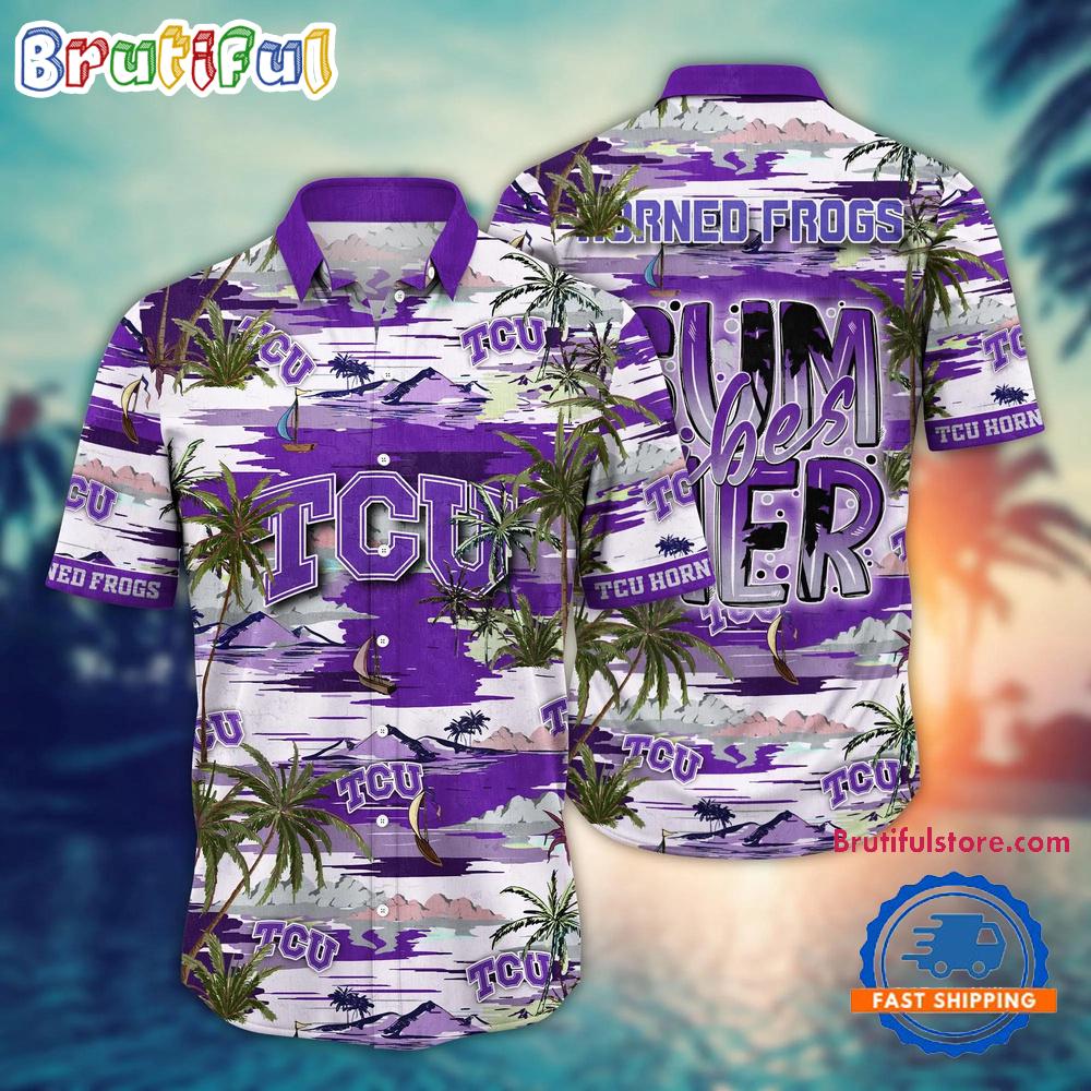 Sportswearmerch TCU Horned Frogs NCAA Summer Beach Personalized Hawaiian Shirt For Fan