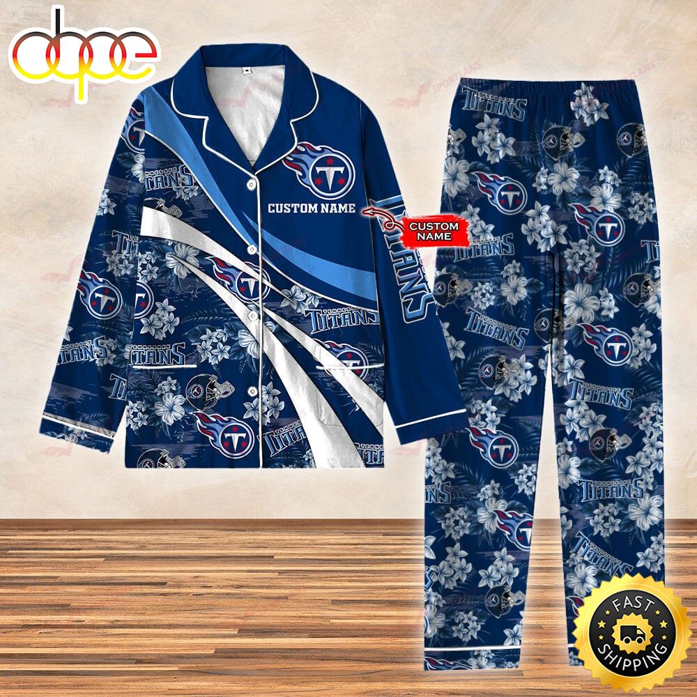 Sportswearmerch Tennessee Titans NFL 3D Personalized Christmas Personalized Pajamas For Fan