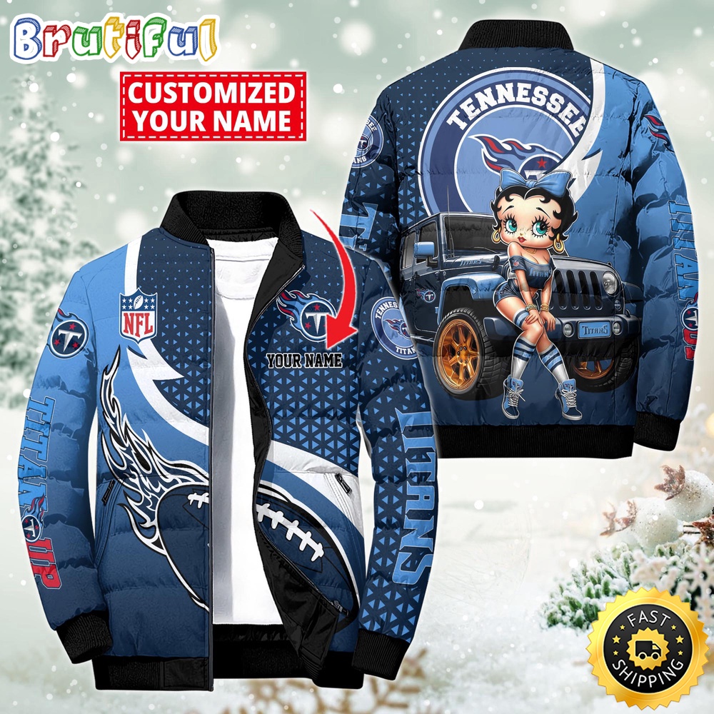 Sportswearmerch Tennessee Titans NFL Betty Boop Puffer Jacket For Fan