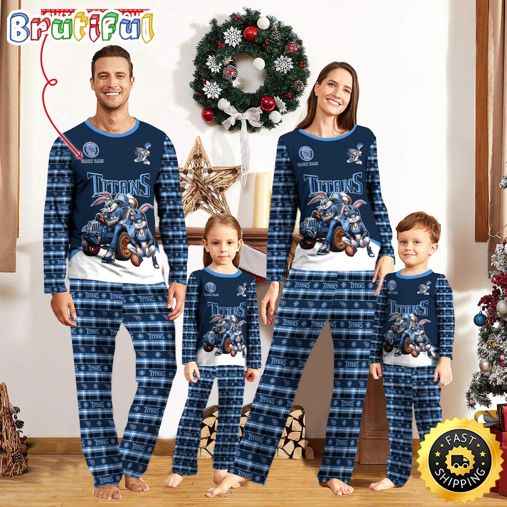 Sportswearmerch Tennessee Titans NFL Bunny Sports Personalized Pajamas Family For Fan