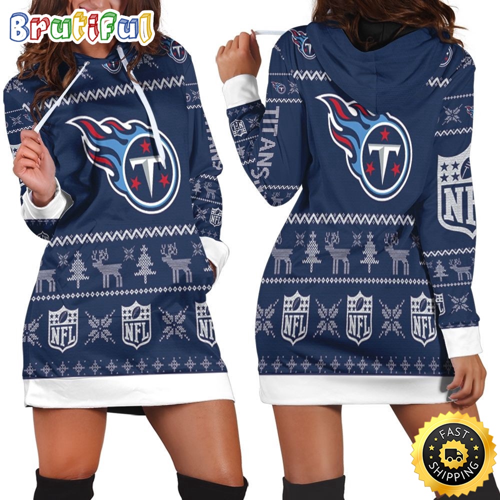 Sportswearmerch Tennessee Titans NFL Christmas Hoodie Dress For Fan