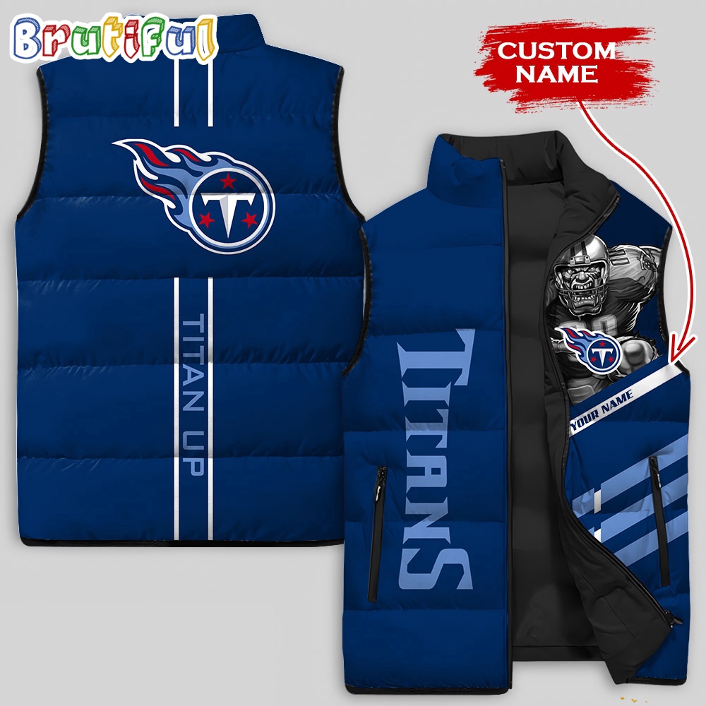 Sportswearmerch Tennessee Titans NFL Damn Right Sleeveless Down Puffer Jacket For Fan