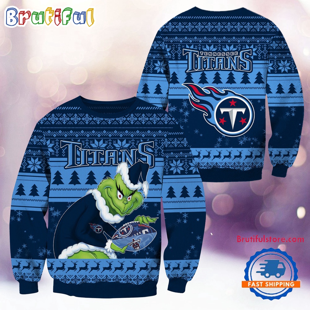 Sportswearmerch Tennessee Titans NFL Football Grinch Christmas Sweater For Fan