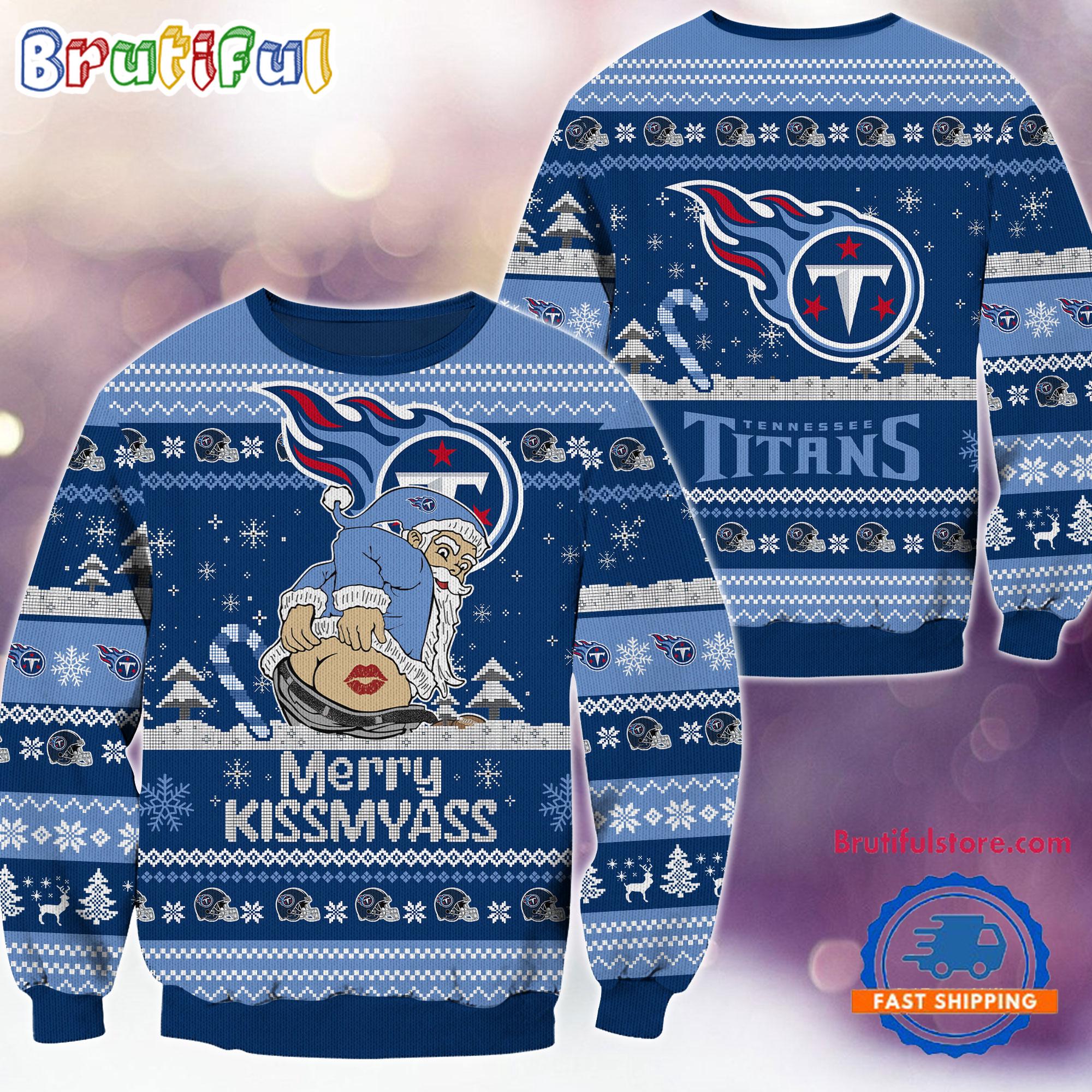 Sportswearmerch Tennessee Titans NFL Funny Santa Claus Christmas Sweater For Fan
