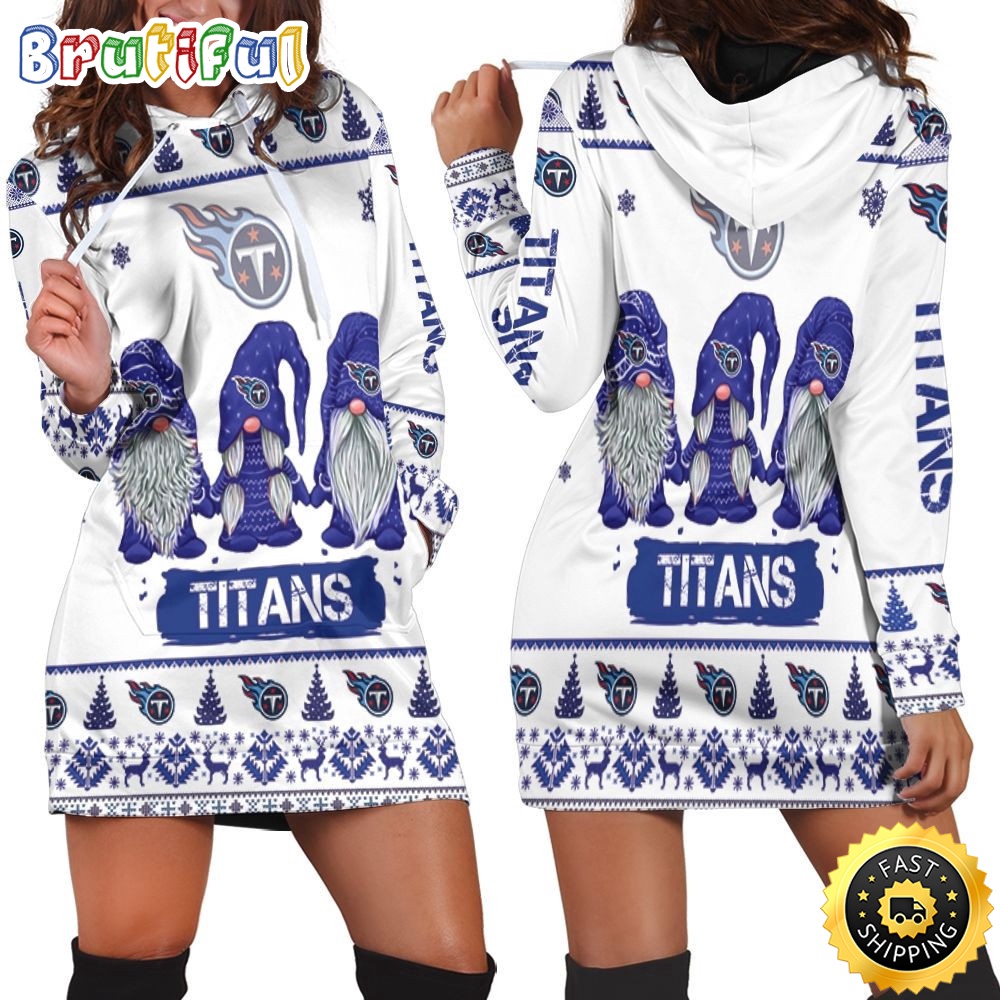 Sportswearmerch Tennessee Titans NFL Gnomes Hoodie Dress For Fan