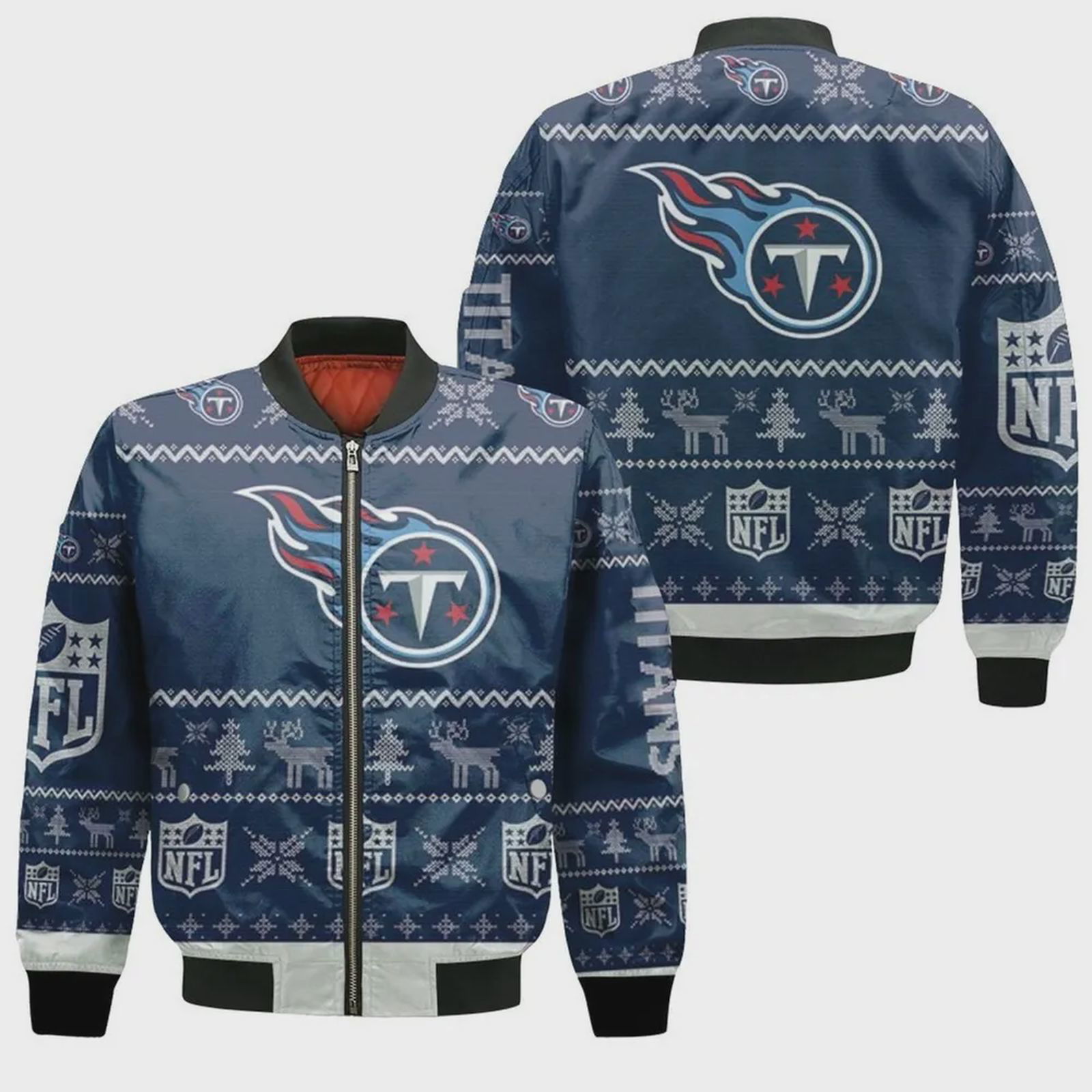 Sportswearmerch Tennessee Titans NFL Pattern Bomber Jacket For Fan