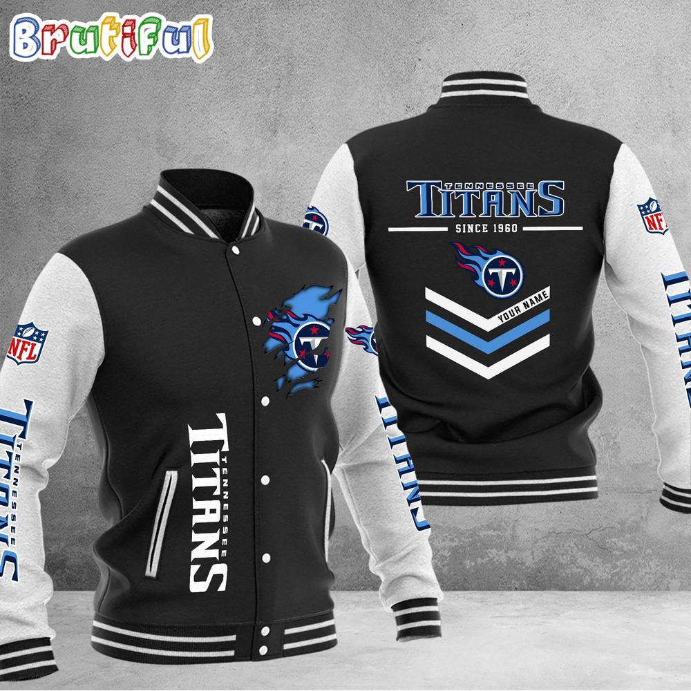 Sportswearmerch Tennessee Titans NFL Personalized Baseball Jacket For Fan