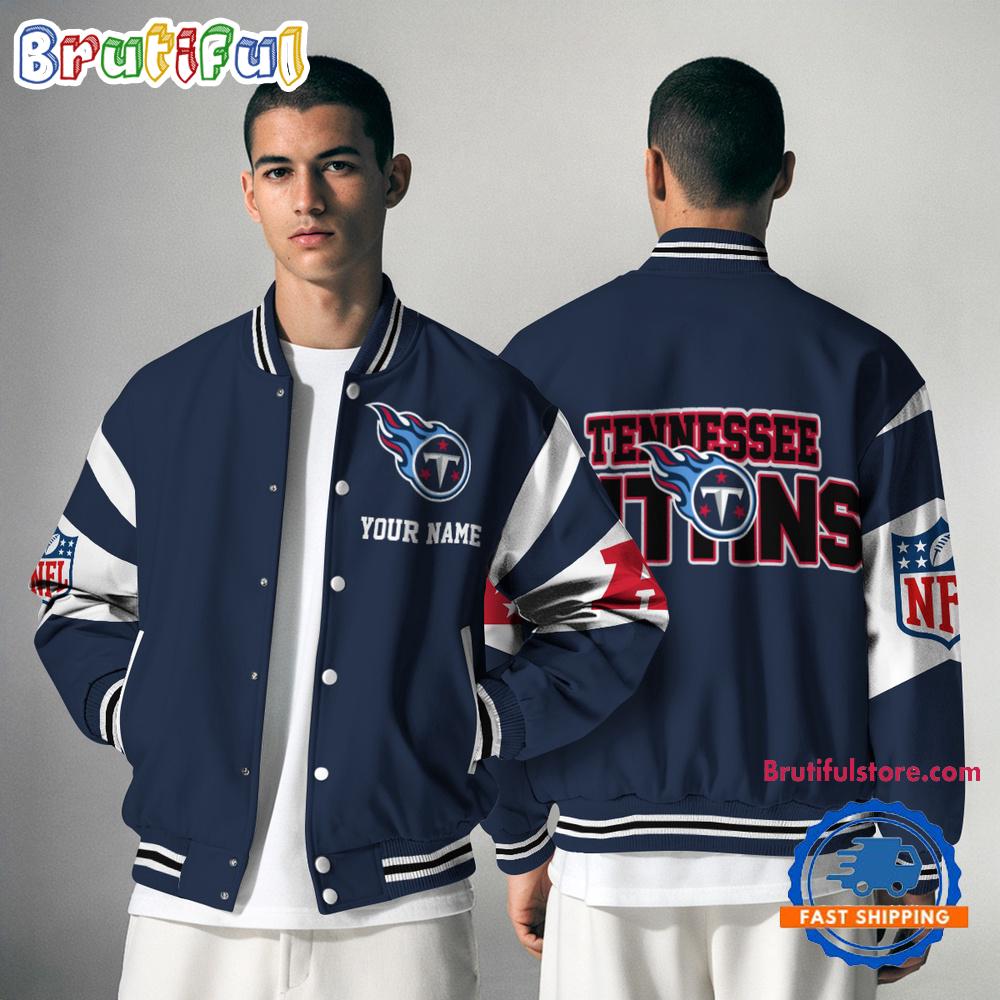 Sportswearmerch Tennessee Titans NFL Personalized Baseball Jacket For Fan