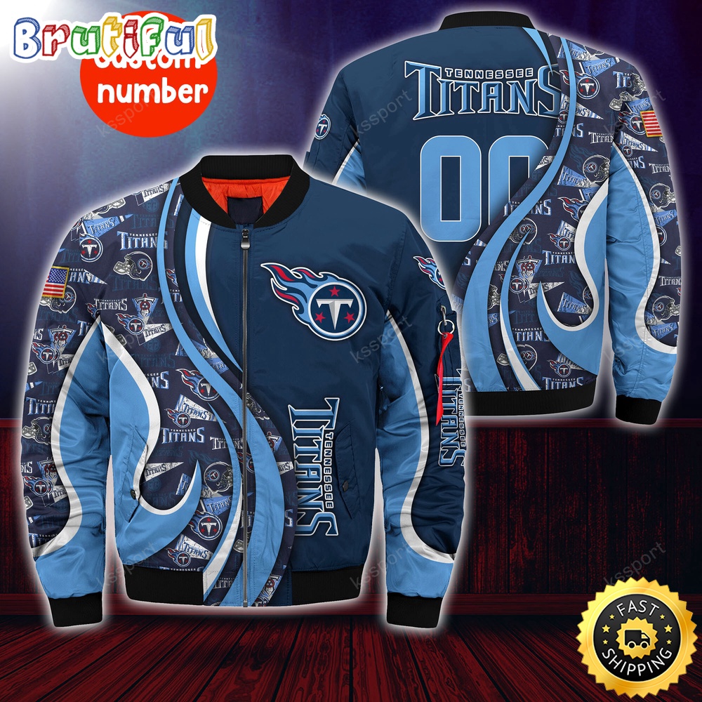 Sportswearmerch Tennessee Titans NFL Personalized Bomber Jacket For Fan