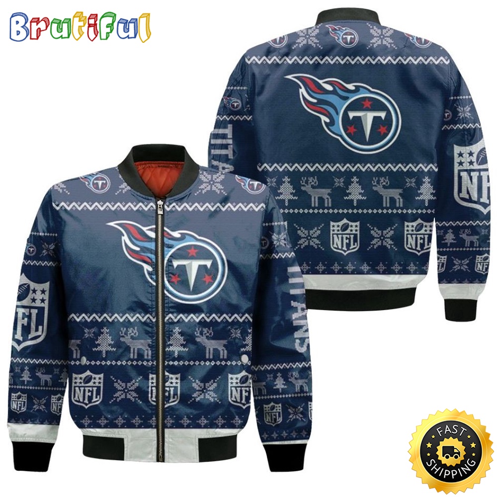 Sportswearmerch Tennessee Titans NFL Personalized Bomber Jacket For Fan