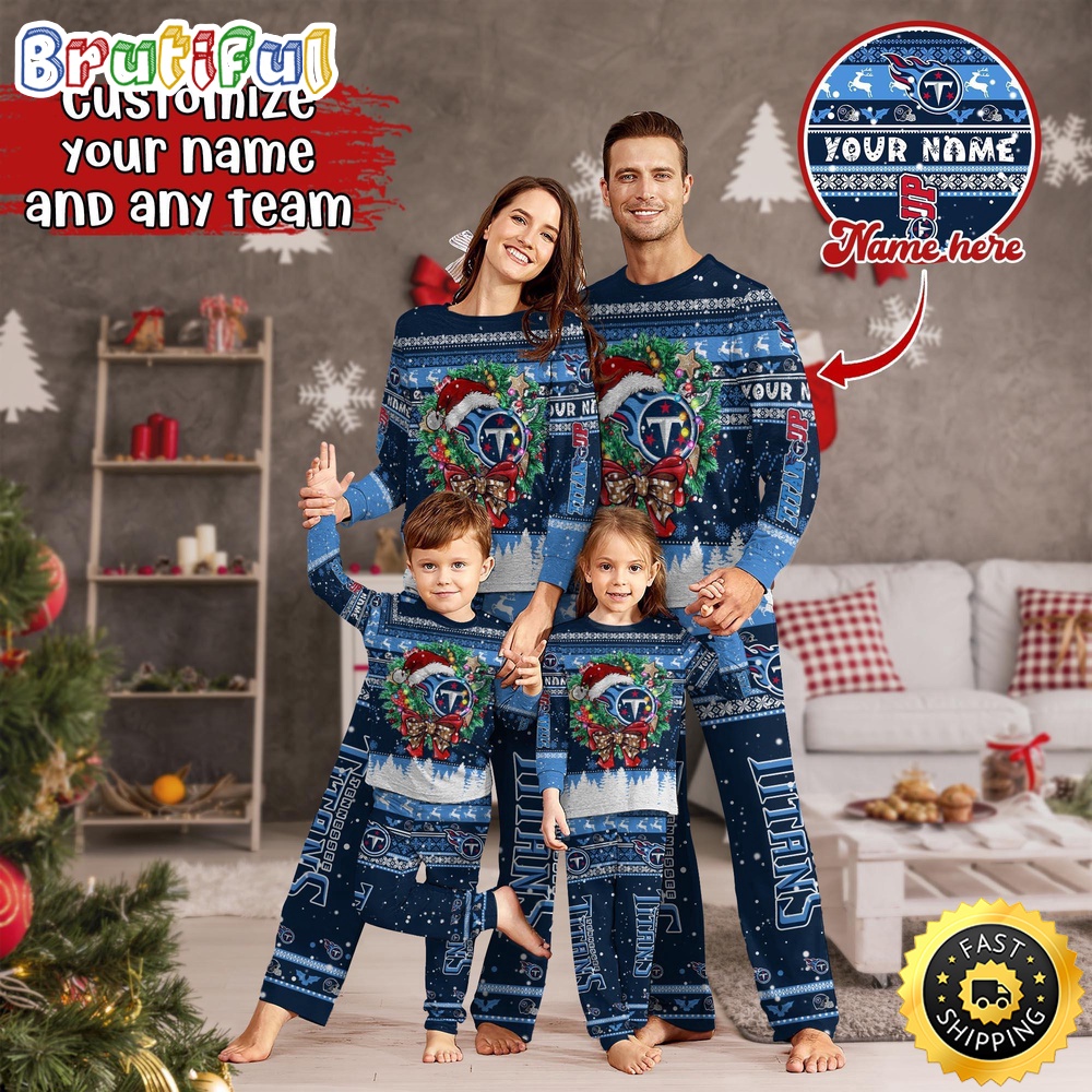 Sportswearmerch Tennessee Titans NFL Personalized Pajamas Family For Fan