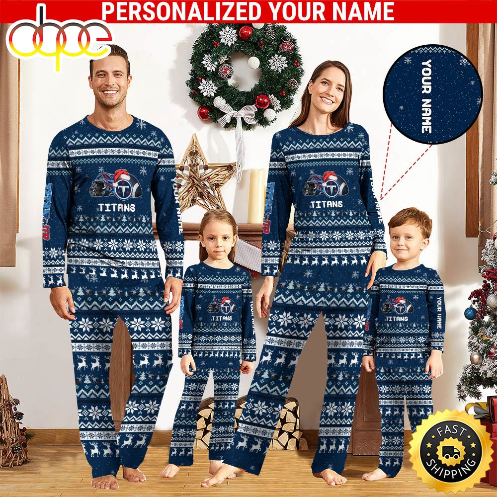 Sportswearmerch Tennessee Titans NFL Personalized Pajamas Family For Fan